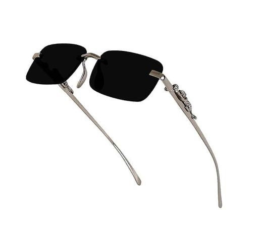 Panthère de Cartier Rimless Rectangular Sunglasses