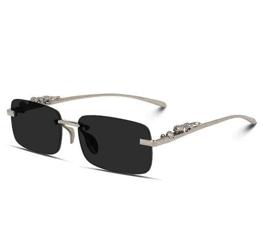 Panthère de Cartier Rimless Rectangular Sunglasses